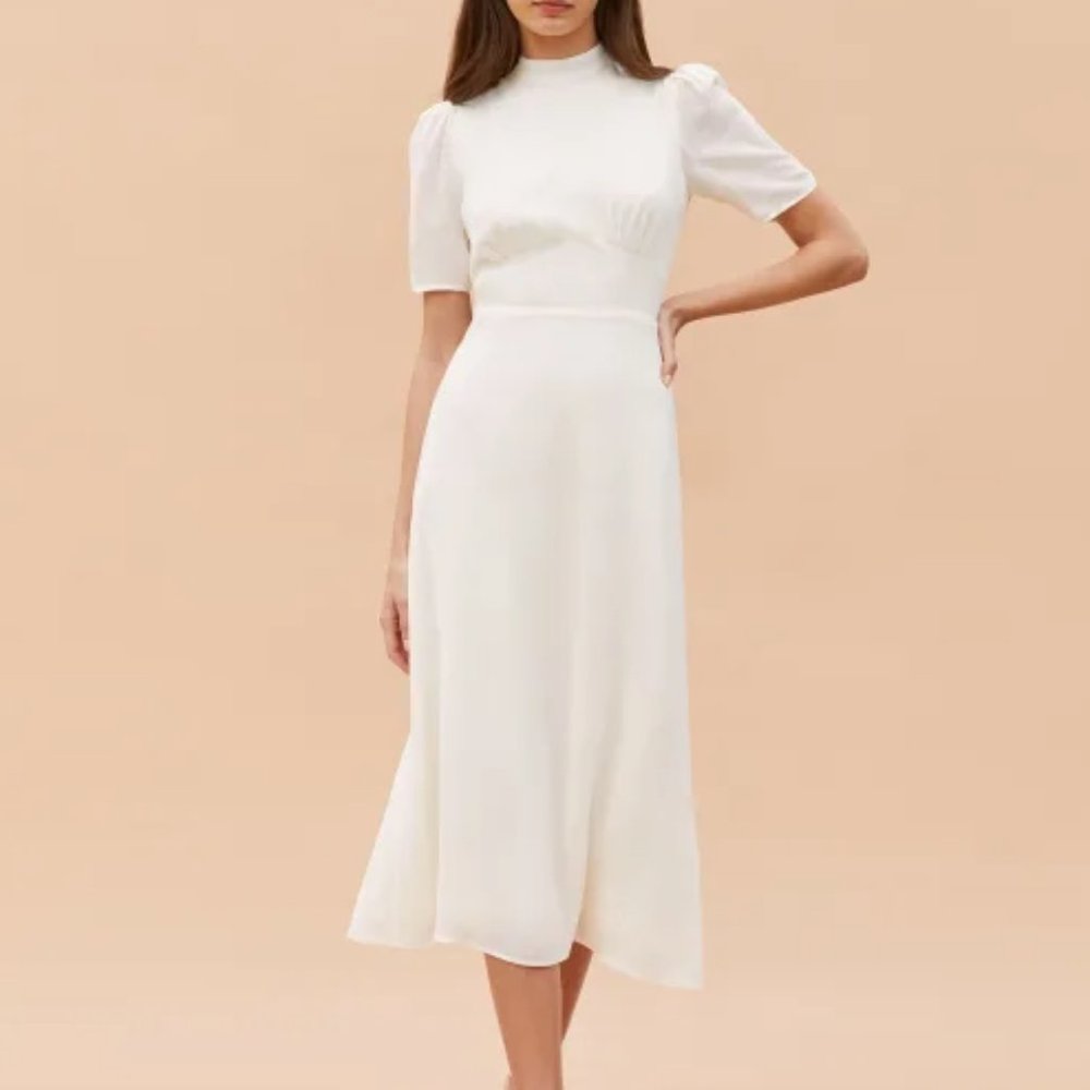 Reformation Dusk Dress in Ivory
